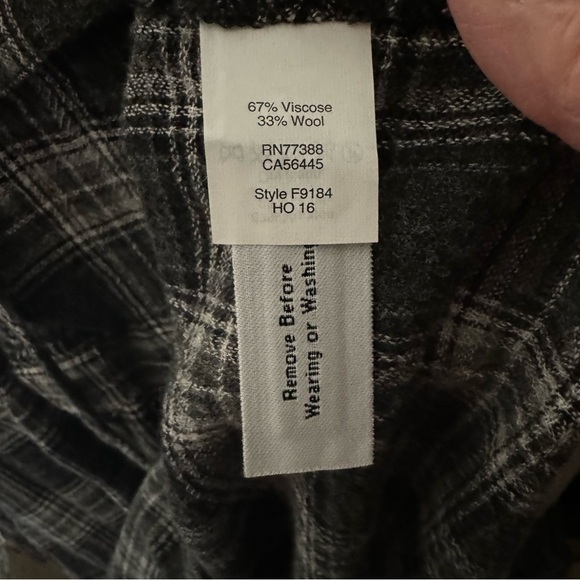 Madewell Terrence lace up pop over plaid flannel wool blend top - Picture 14 of 14